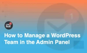 Manage WordPress team
